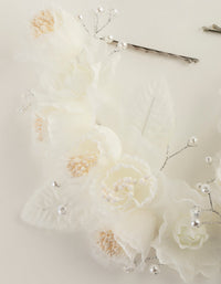 Dainty Rose Beaded Back Drop Clip - link has visual effect only