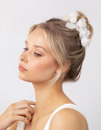 Dainty Rose Beaded Back Drop Clip - link has visual effect only
