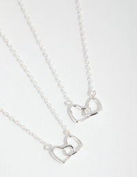 Sterling Silver Mother and Daughter Necklace 2-Pack - link has visual effect only