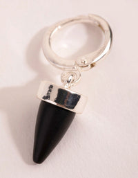 Silver Mini Shard Huggie Earrings - link has visual effect only