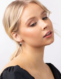 Silver Mini Shard Huggie Earrings - link has visual effect only