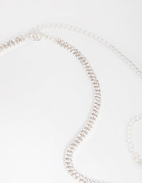 Silver Diamante Waist Belt - link has visual effect only