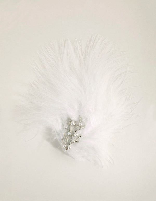 Statement Branch and Feather Clip
