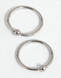 Surgical Steel Ball End Hoop Earring - link has visual effect only