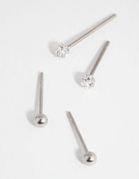 Surgical Steel Ferido Ball 2 Pack Stud Earring - link has visual effect only