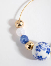 Half Bead Hoop Earrings - link has visual effect only
