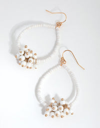 Gold Bead Cluster Teardrop Earrings - link has visual effect only