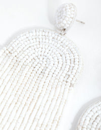 Seed Bead Statement Tassel Drop Earrings - link has visual effect only