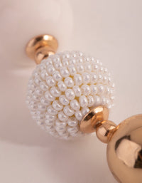 Gold Mixed Texture Beaded Short Necklace - link has visual effect only