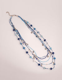 Seed Bead Layered Long Necklace - link has visual effect only