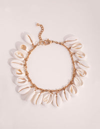 Gold Cowrie Shell Anklet - link has visual effect only