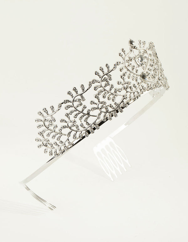 Dainty Vine Crystal State Crown