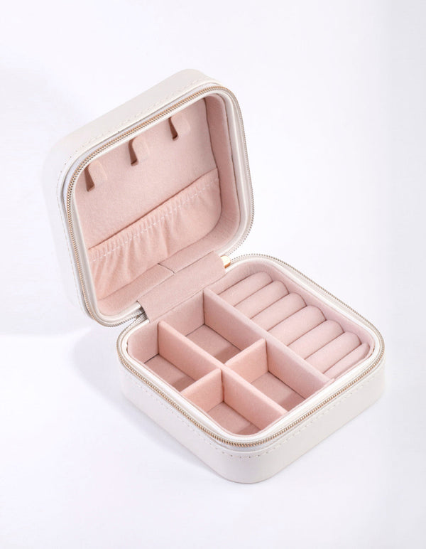 Square White Jewellery Box