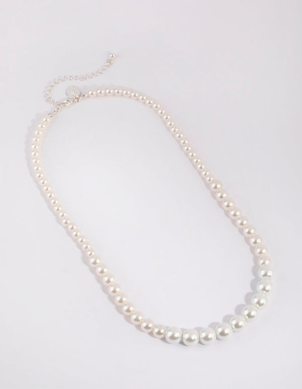 Graduated Pearl Short Necklace