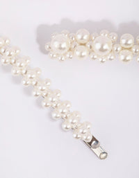 Silver Pearl Flower Clip Pack - link has visual effect only