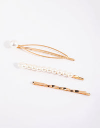 Gold Pearl and Twist Clip Pack - link has visual effect only
