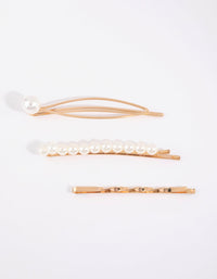 Gold Pearl and Twist Clip Pack - link has visual effect only