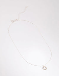 Silver Diamante Disc Open Star Necklace - link has visual effect only
