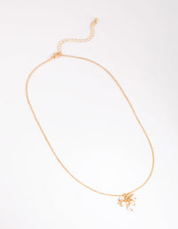 Gold Pearl and Leaf Cluster Necklace - link has visual effect only