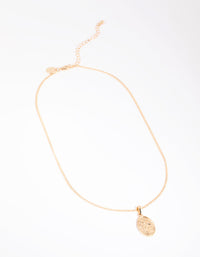 Gold Oval Pendant Angel Necklace - link has visual effect only