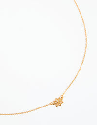 Vergulde sterling zilveren lotusketting - link has visual effect only