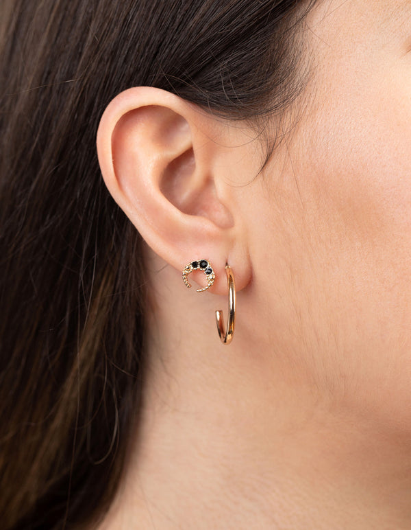 Gold Star Stud and Hoop Earring Pack