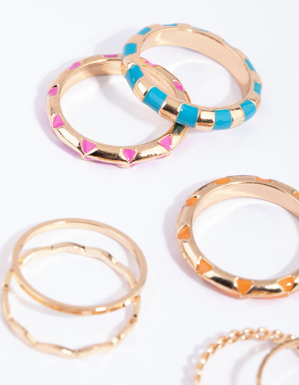 Gold Circus Theme Mixed Ring Pack