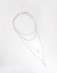 Silver Dagger Layered Necklace - link has visual effect only