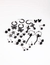 Matte Black Enamel Butterfly Earring Pack - link has visual effect only