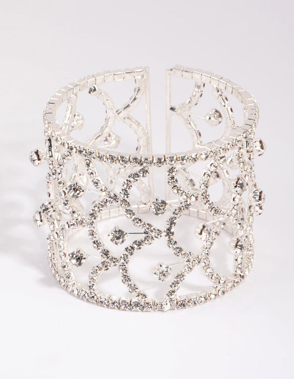 Silver Chandelier Statement Cuff Bracelet