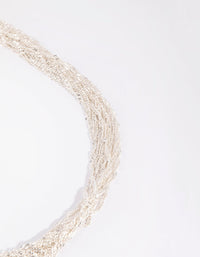 Silver Fine Twisted Chain Necklace - link has visual effect only