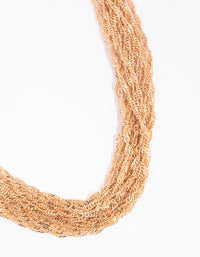 Gold Fine Twisted Chain Necklace - link has visual effect only