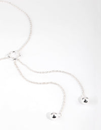 Silver Long Lariat Necklace - link has visual effect only