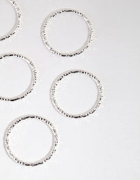 Silver-Plated Molten Band Ring Pack - link has visual effect only
