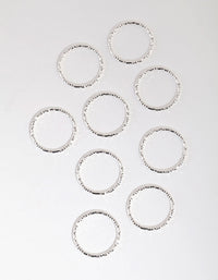 Silver-Plated Molten Band Ring Pack - link has visual effect only
