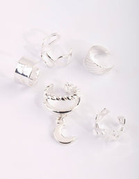 Silver Heart and Moon Ear Cuff - link has visual effect only
