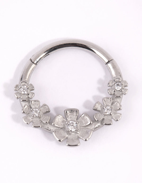 Surgical Steel Flower Clicker