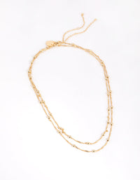 Gold Plated Ball and Twist Chain Necklace Set - link has visual effect only