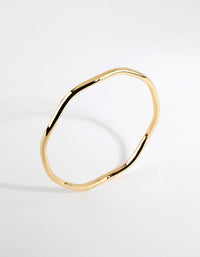 Gold Plated Thin Wavy Bangle - link has visual effect only