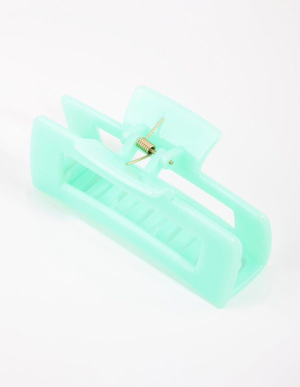 Rectangular Turquoise Acrylic Claw