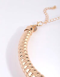 Złoty naszyjnik spiralny choker - link has visual effect only