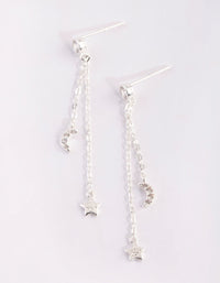Sterling Silver Celestial Drop Earrings - link has visual effect only