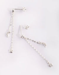 Sterling Silver Celestial Drop Earrings - link has visual effect only