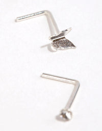 Sterling Silver Mini Butterfly Nose Studs - link has visual effect only