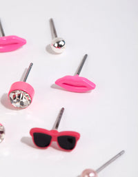 Kids Silver Cool Girl Stud Earring Pack - link has visual effect only