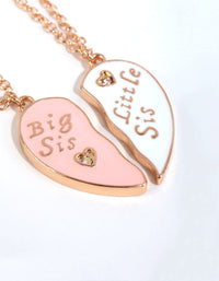 Kids Gold Sister Heart Necklace Set - link has visual effect only