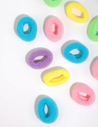 Kids Fabric Pastel Hair Ties and Pouch - link has visual effect only