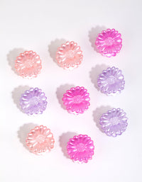 Pearlised Plastic Mini Flower Claw Pack - link has visual effect only