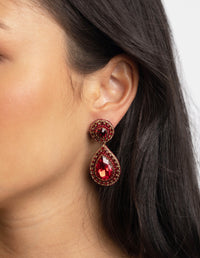 Red Teardrop Earrings - link has visual effect only