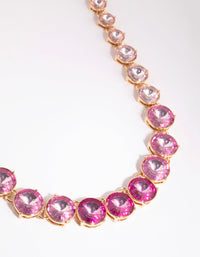 Pink Graduated Stone Necklace - link has visual effect only